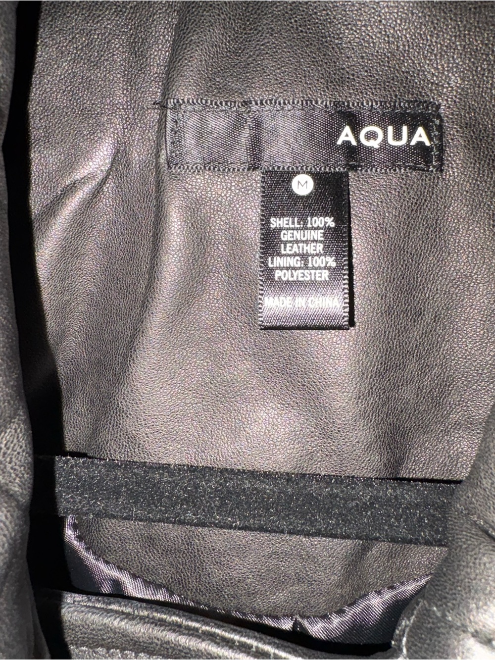 NWT Aqua Women’s Black Embroidered Leather Biker Jacket - Picture 4 of 4
